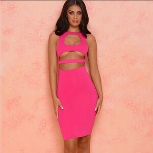 Pink cut out dress
